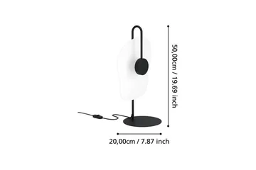 Bordlampe Eglo Larderia Svart/Hvit - Belysning - Innendørsbelysning & Lamper - Nattlampe - Nattlampe bord