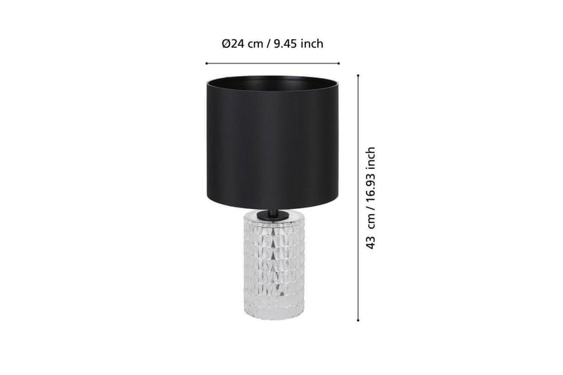 Bordlampe Eglo Sapuara Svart Krystall - Belysning - Innendørsbelysning & Lamper - Nattlampe - Nattlampe bord