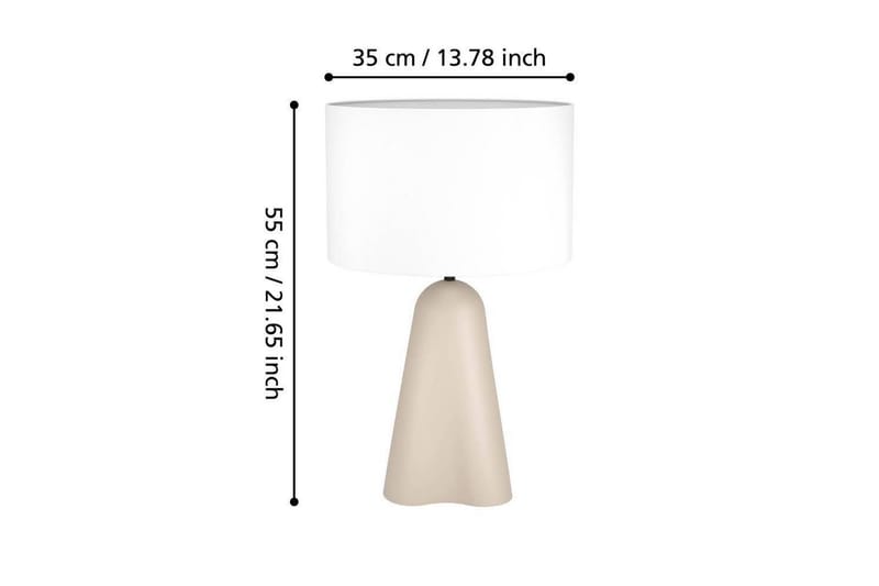 Bordlampe Eglo Tolleric Sand/Hvit - Belysning - Innendørsbelysning & Lamper - Nattlampe - Nattlampe bord