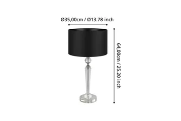 Bordlampe Eglo Pasiano 1 Klar/Svart - Belysning - Innendørsbelysning & Lamper - Nattlampe - Nattlampe bord