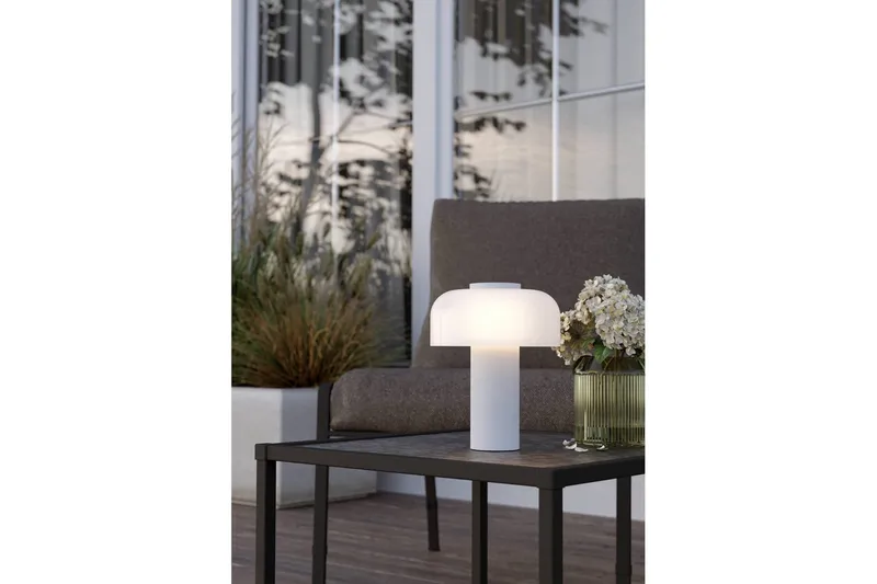 Bordlampe Eglo Ponente med Touch Hvit/Satineret - Hvit - Belysning - Innendørsbelysning & Lamper - Nattlampe - Nattlampe bord