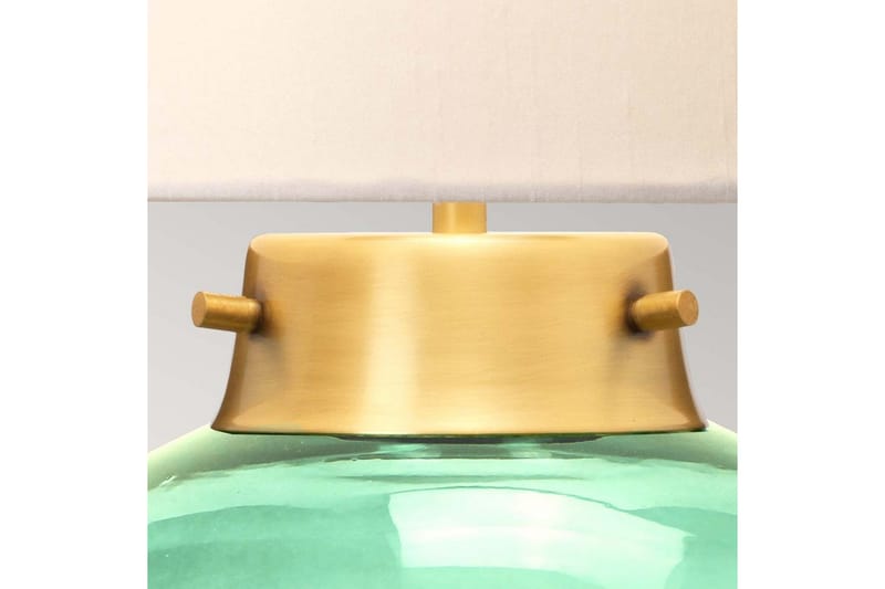 Bordlampe Elstead Lighting Kara Aldret Messing - Mørkegrønt Glass - Aldret Messing - Mørkegrønt Glass - Belysning - Innendørsbelysning & Lamper - Nattlampe - Nattlampe bord