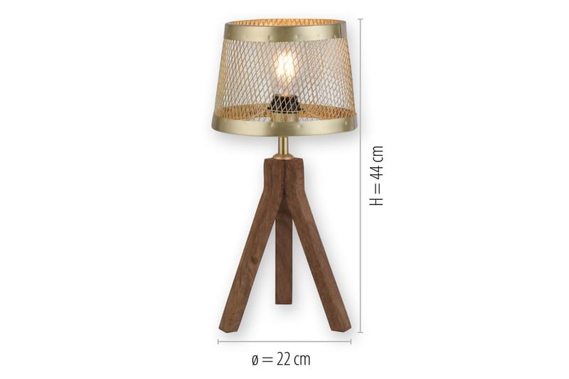Bordlampe Frederik - 22x44x22 cm - Belysning - Innendørsbelysning & Lamper - Nattlampe - Nattlampe bord
