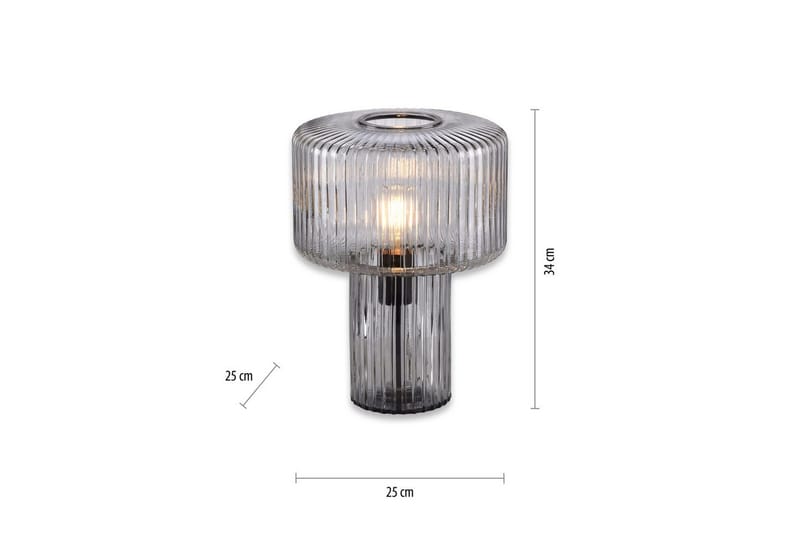 Bordlampe Fungus - Røykfarget - Belysning - Innendørsbelysning & Lamper - Nattlampe - Nattlampe bord