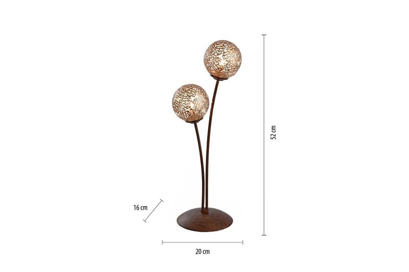 Bordlampe Greta - 16x52x20 cm - Belysning - Innendørsbelysning & Lamper - Nattlampe - Nattlampe bord