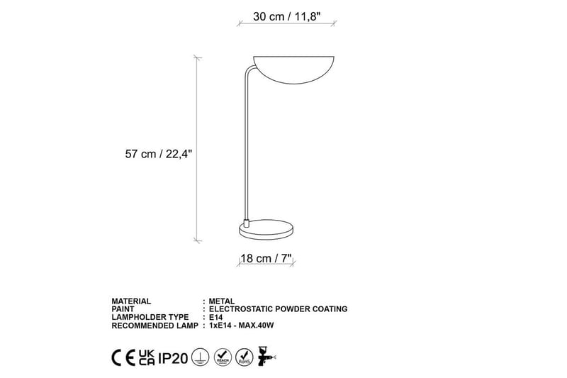 Bordlampe Hjørne Svart / Gull - Svart / Gull - Belysning - Innendørsbelysning & Lamper - Nattlampe - Nattlampe bord