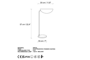Bordlampe Hjørne Svart - Svart - Belysning - Innendørsbelysning & Lamper - Nattlampe - Nattlampe bord