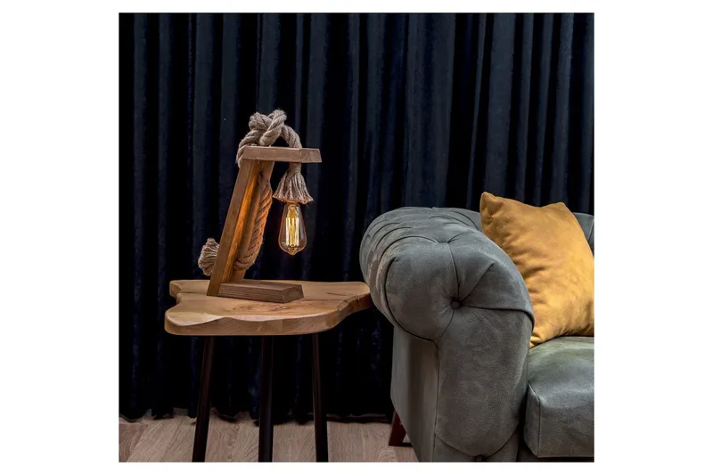 Bordlampe Lumina Brun / Gull - Brun/Gull - Belysning - Innendørsbelysning & Lamper - Nattlampe - Nattlampe bord