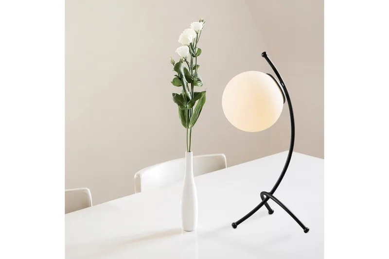 Bordlampe Melra Svart / Hvit - Svart / Hvit - Belysning - Innendørsbelysning & Lamper - Nattlampe - Nattlampe bord