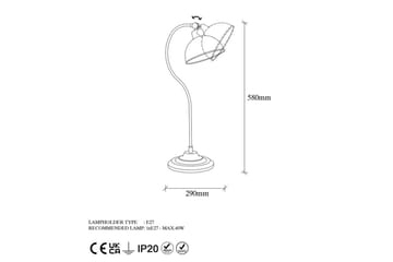 Bordlampe Moonridge Gull - Gull - Belysning - Innendørsbelysning & Lamper - Nattlampe - Nattlampe bord