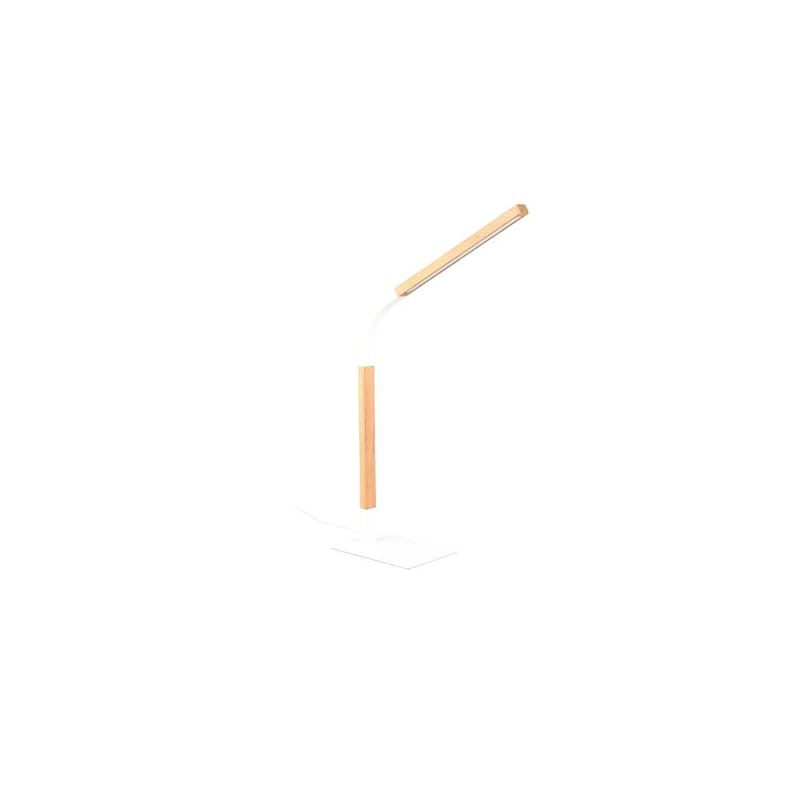 Bordlampe Norris - Matt hvit/tre - Belysning - Innendørsbelysning & Lamper - Nattlampe - Nattlampe bord