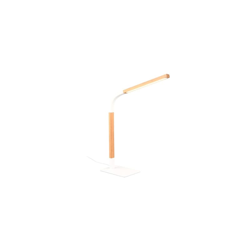 Bordlampe Norris - Matt hvit/tre - Belysning - Innendørsbelysning & Lamper - Nattlampe - Nattlampe bord