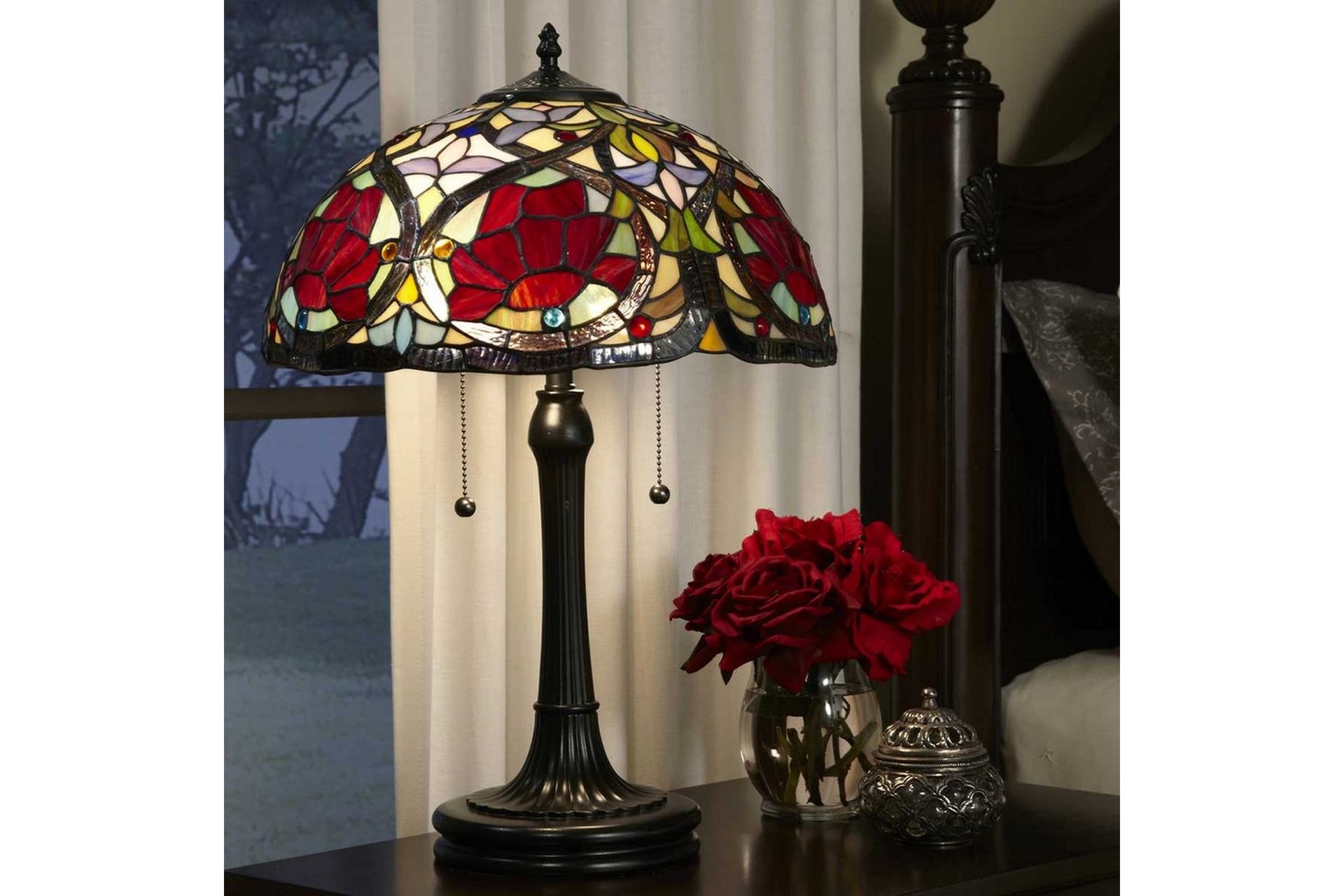 Bordlampe Quoizel Larissa - Belysning - Innendørsbelysning & Lamper - Nattlampe - Nattlampe bord