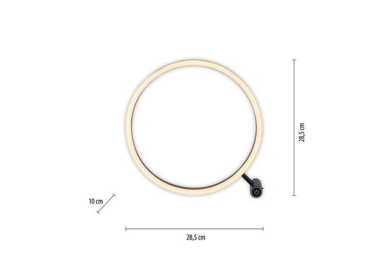 Bordlampe Ritus - 10x28,5x28,5 cm - Belysning - Innendørsbelysning & Lamper - Nattlampe - Nattlampe bord