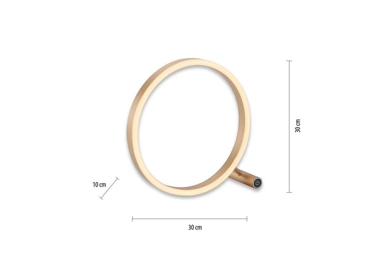 Bordlampe Ritus - 10x28x28,5 cm - Belysning - Innendørsbelysning & Lamper - Nattlampe - Nattlampe bord