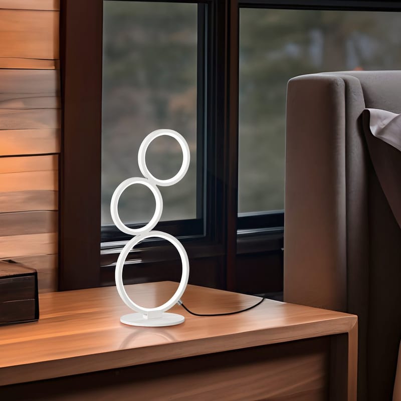 Bordlampe Rondo - Matt hvit - Belysning - Innendørsbelysning & Lamper - Nattlampe - Nattlampe bord