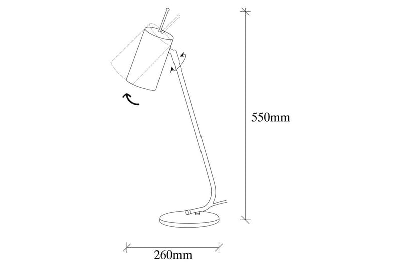 Bordlampe Sugana Glim Svart / Gull - Gull/Svart - Belysning - Innendørsbelysning & Lamper - Nattlampe - Nattlampe bord