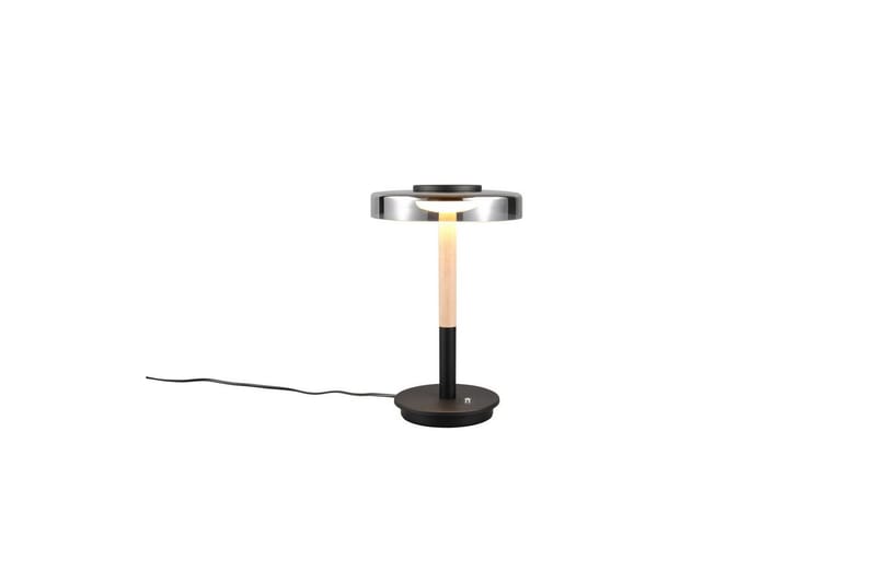 Bordlampe TRIO Celeste Matt svart/krom/tre - Matt svart/krom/tre - Belysning - Innendørsbelysning & Lamper - Nattlampe - Nattlampe bord