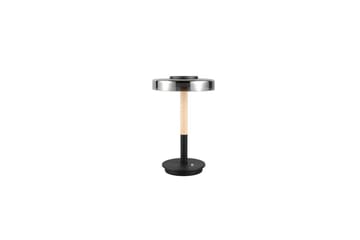 Bordlampe TRIO Celeste Matt svart/krom/tre - Matt svart/krom/tre - Belysning - Innendørsbelysning & Lamper - Nattlampe - Nattlampe bord