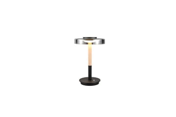 Bordlampe TRIO Celeste Matt svart/krom/tre - Matt svart/krom/tre - Belysning - Innendørsbelysning & Lamper - Nattlampe - Nattlampe bord