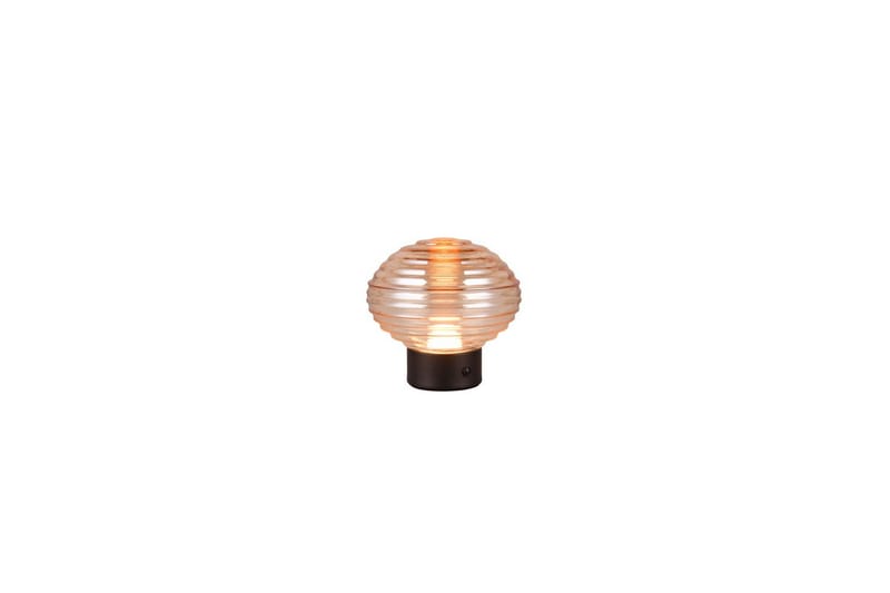 Bordlampe TRIO Earl Matt svart/amber - Matt svart/amber - Belysning - Innendørsbelysning & Lamper - Nattlampe - Nattlampe bord