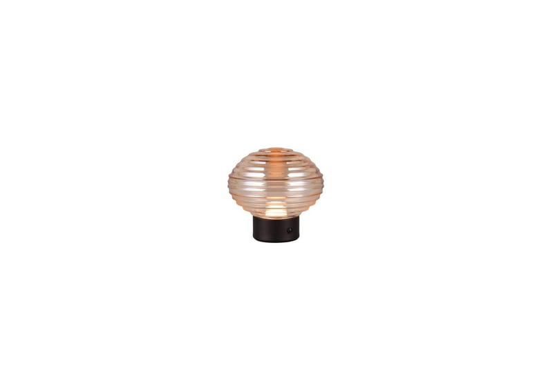 Bordlampe TRIO Earl Matt svart/amber - Matt svart/amber - Belysning - Innendørsbelysning & Lamper - Nattlampe - Nattlampe bord