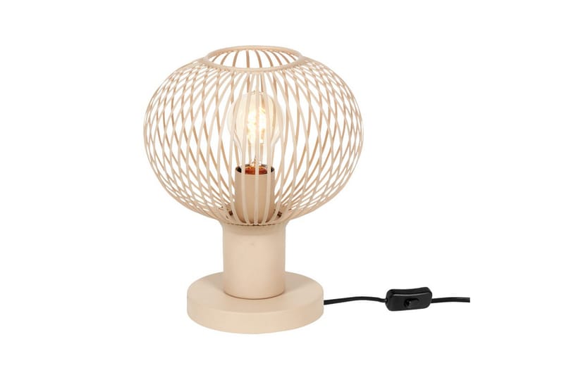 Bordlampe TRIO Gila 23 cm, Sand - 23 cm, Sand - Belysning - Innendørsbelysning & Lamper - Nattlampe - Nattlampe bord