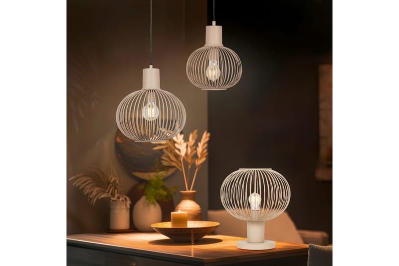 Bordlampe TRIO Gila 33 cm, Sand - 33 cm, Sand - Belysning - Innendørsbelysning & Lamper - Nattlampe - Nattlampe bord