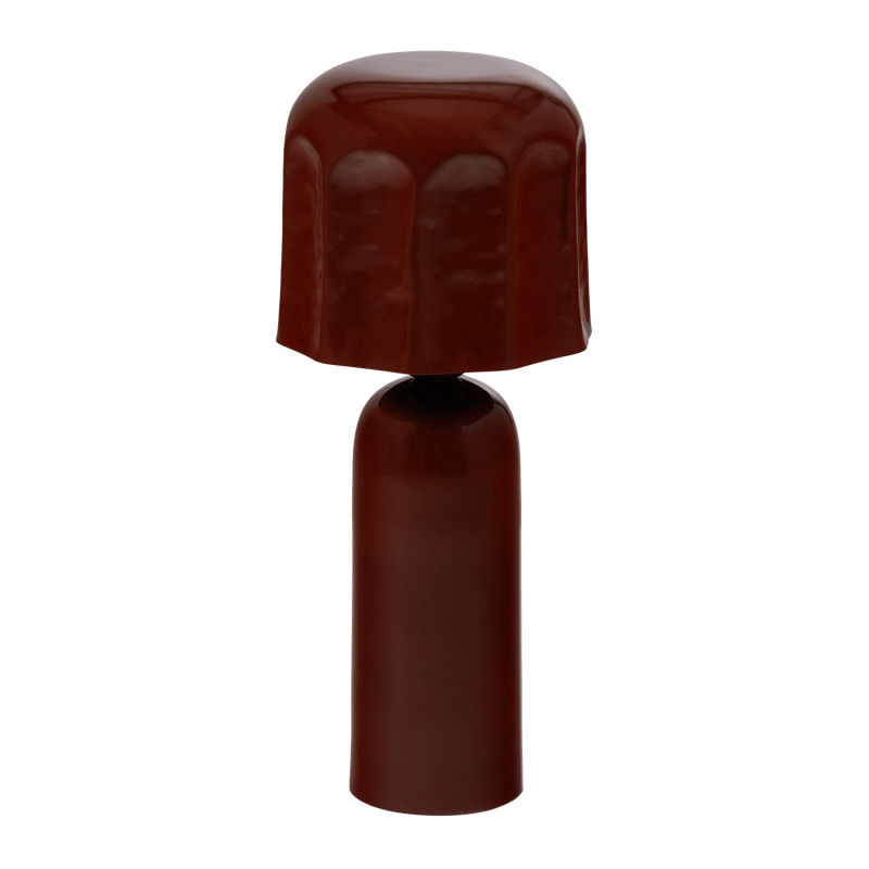 Bordlampe Virel 39 cm - Brun/Rød - Belysning - Innendørsbelysning & Lamper - Nattlampe - Nattlampe bord