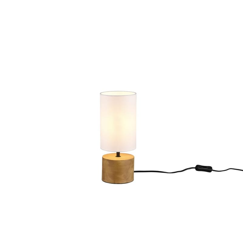 Bordlampe Woody, Tre/hvit