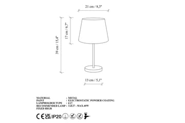 Bordlampesett (2 deler) Jaspal Antikk - Antikk - Belysning - Innendørsbelysning & Lamper - Nattlampe - Nattlampe bord