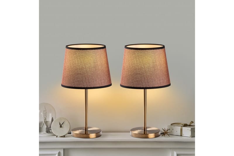 Bordlampesett (2 deler) Jaspal Antikk - Antikk - Belysning - Innendørsbelysning & Lamper - Nattlampe - Nattlampe bord