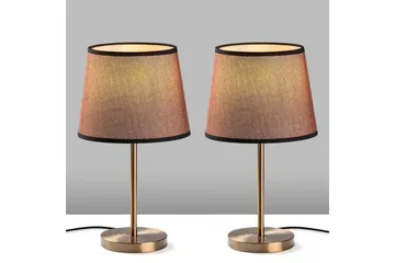 Bordlampesett (2 deler) Jaspal Antikk - Antikk - Belysning - Innendørsbelysning & Lamper - Nattlampe - Nattlampe bord
