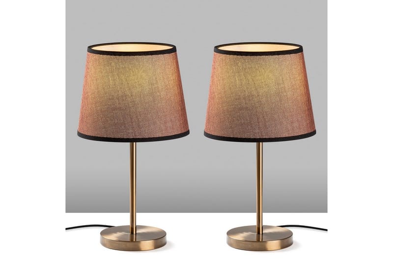 Bordlampesett (2 deler) Jaspal Antikk - Antikk - Belysning - Innendørsbelysning & Lamper - Nattlampe - Nattlampe bord