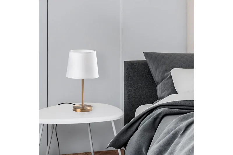 Bordlampesett (2 deler) Jaspal Antikk / Hvit - Antikk / Hvit - Belysning - Innendørsbelysning & Lamper - Nattlampe - Nattlampe bord