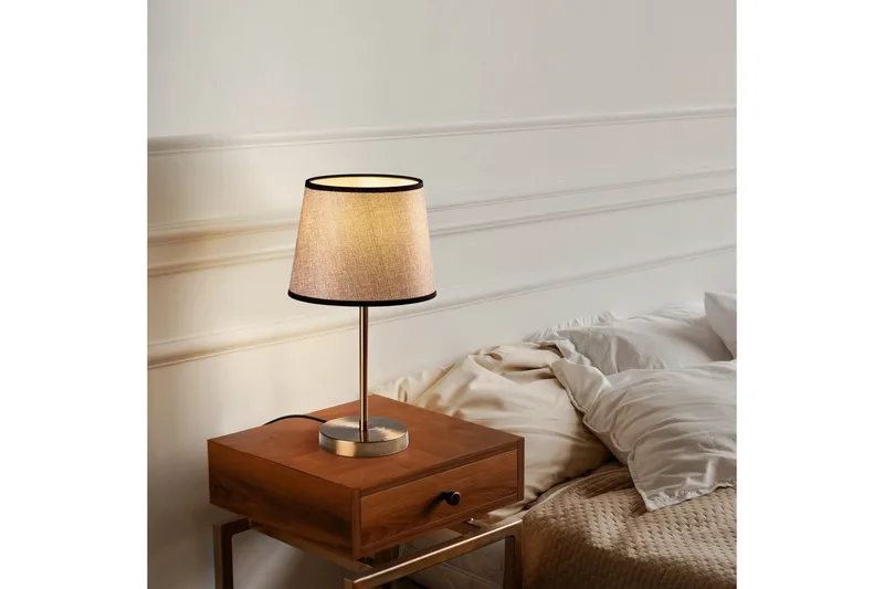 Bordlampesett (2 deler) Jaspal Antikk / Svart - Antikk / Svart - Belysning - Innendørsbelysning & Lamper - Nattlampe - Nattlampe bord