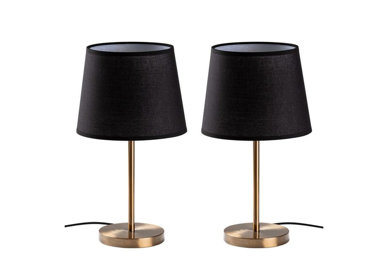 Bordlampesett (2 deler) Jaspal Mørk Antikk - Mørk Antikk - Belysning - Innendørsbelysning & Lamper - Nattlampe - Nattlampe bord