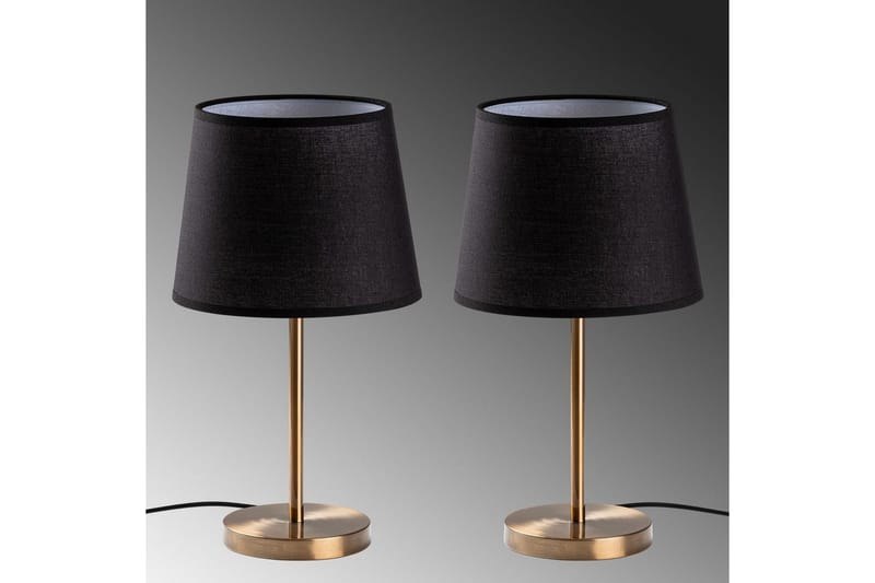 Bordlampesett (2 deler) Jaspal Mørk Antikk - Mørk Antikk - Belysning - Innendørsbelysning & Lamper - Nattlampe - Nattlampe bord