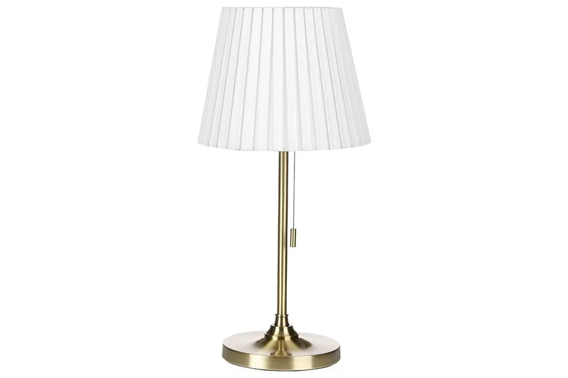 Bordslampa Mässing, Vit, undefined