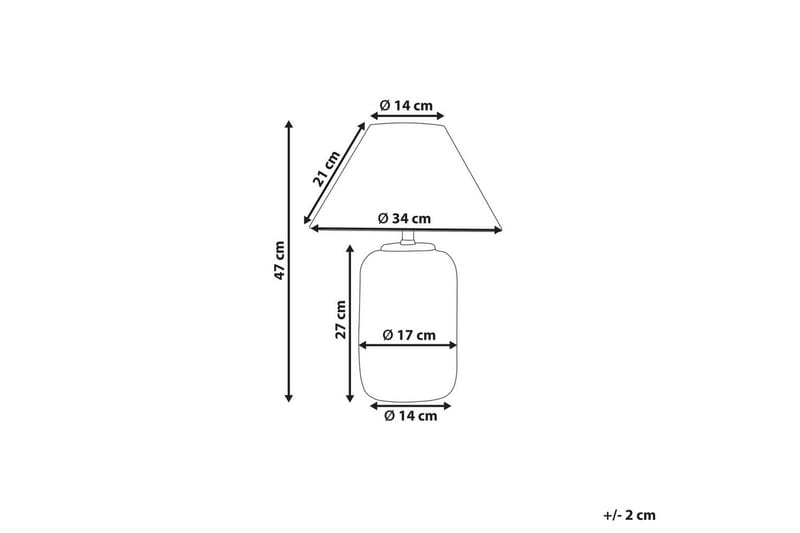Budelli Bordlampe 47 cm E27 - Mørkegrønn/Hvit - Belysning - Innendørsbelysning & Lamper - Nattlampe - Nattlampe bord