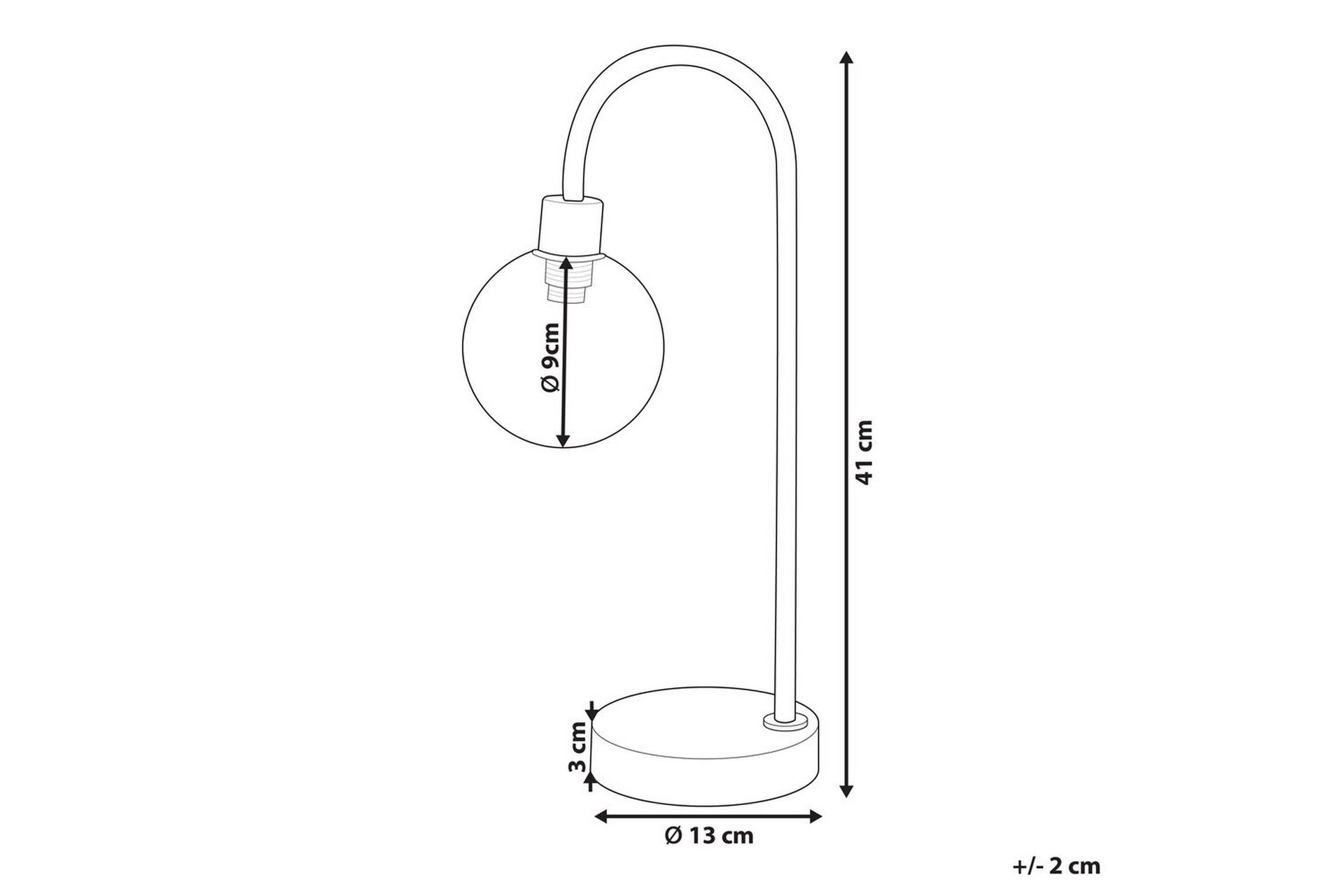 Capramis Bordlampe 41 cm G9 - Gull - Belysning - Innendørsbelysning & Lamper - Nattlampe - Nattlampe bord