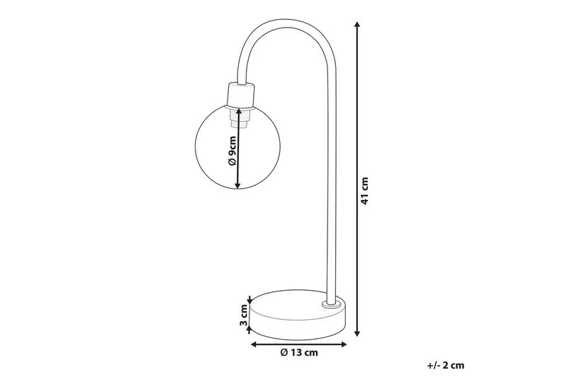 Capramis Bordlampe 41 cm G9 - Gull - Belysning - Innendørsbelysning & Lamper - Nattlampe - Nattlampe bord