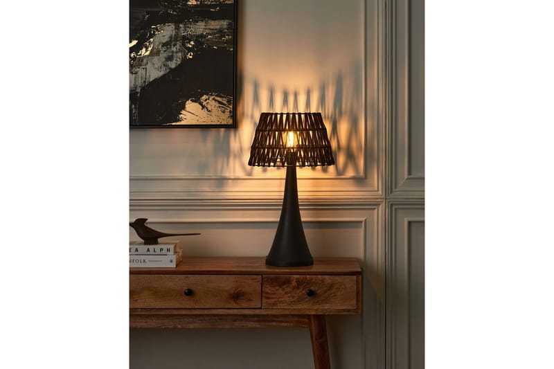 Dalino Bordlampe 47 cm E27 - Svart - Belysning - Innendørsbelysning & Lamper - Nattlampe - Nattlampe bord