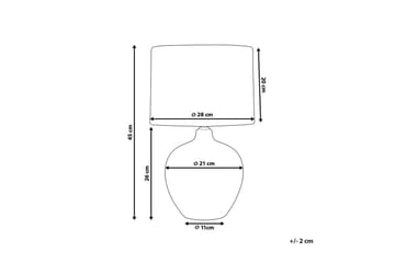 Dellgavo Bordlampe 45 cm E27 - Flerfarget - Belysning - Innendørsbelysning & Lamper - Nattlampe - Nattlampe bord