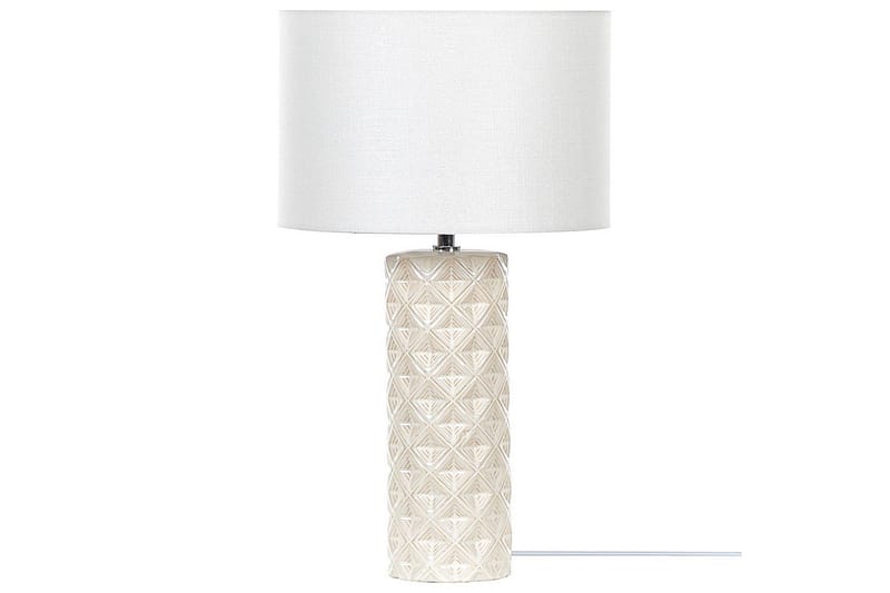 Dragonera Bordlampe 49 cm E27 - Beige/Hvit - Belysning - Innendørsbelysning & Lamper - Nattlampe - Nattlampe bord