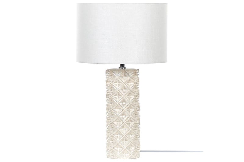 Dragonera Bordlampe 49 cm E27 - Beige/Hvit - Belysning - Innendørsbelysning & Lamper - Nattlampe - Nattlampe bord