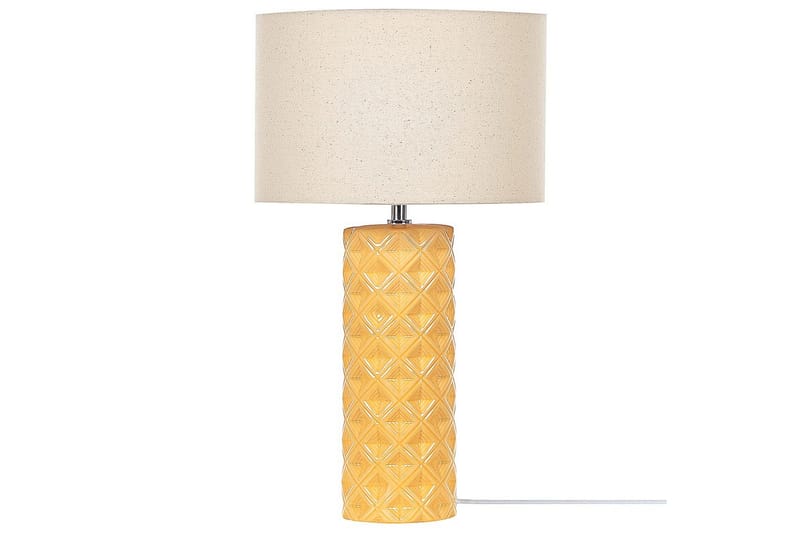 Dragonera Bordlampe 49 cm E27 - Gul/Beige - Belysning - Innendørsbelysning & Lamper - Nattlampe - Nattlampe bord