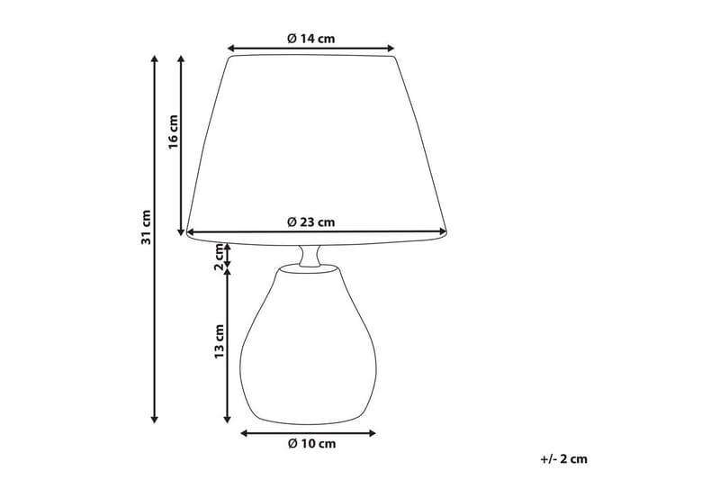 Favignito Bordlampe 2 stk 31 cm E27 - Hvit/Natur - Belysning - Innendørsbelysning & Lamper - Nattlampe - Nattlampe bord