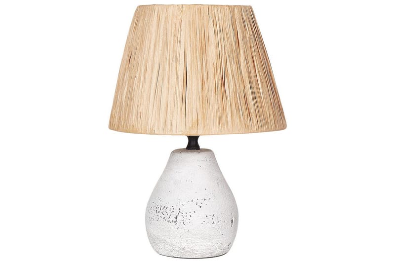 Favignito Bordlampe 2 stk 31 cm E27 - Hvit/Natur - Belysning - Innendørsbelysning & Lamper - Nattlampe - Nattlampe bord
