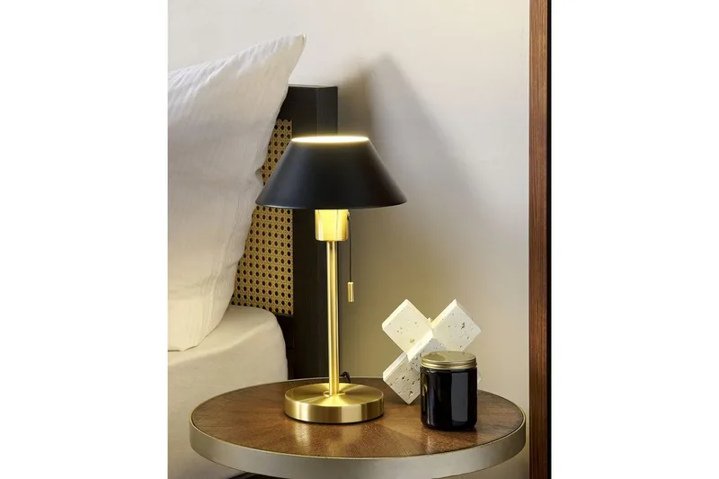 Filfla Bordlampe 37 cm E27 - Messing/Svart - Belysning - Innendørsbelysning & Lamper - Nattlampe - Nattlampe bord